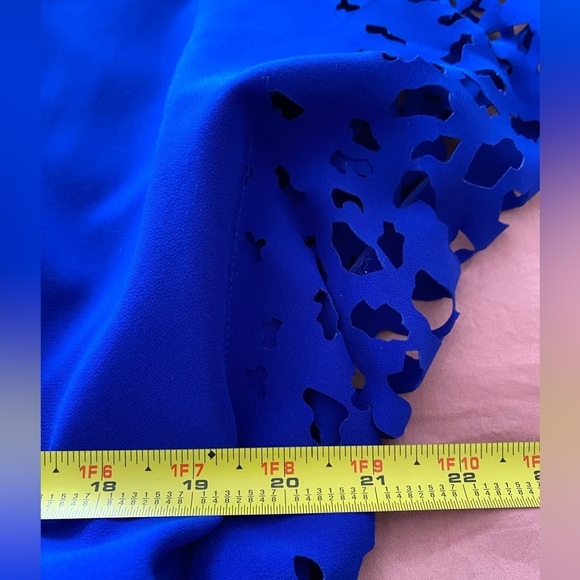 Rene Ruiz Collection Size 8 Blue Cut Out Wing Sleeve Knee Length Cocktail Dress - Picture 11 of 12